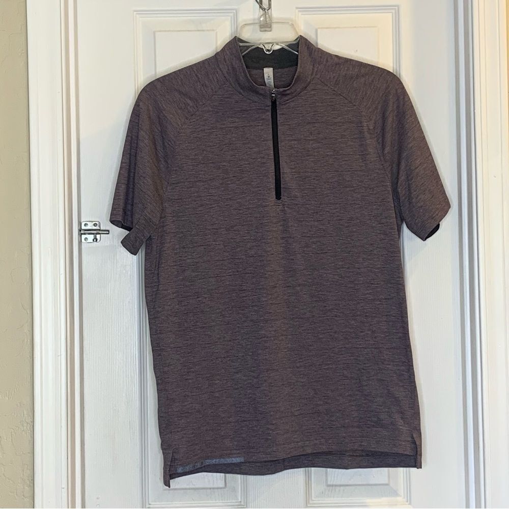 Lululemon Switchback 1/4 Zip Lookout Stripe Heathered Black Cherry Size Large - Picture 8 of 9